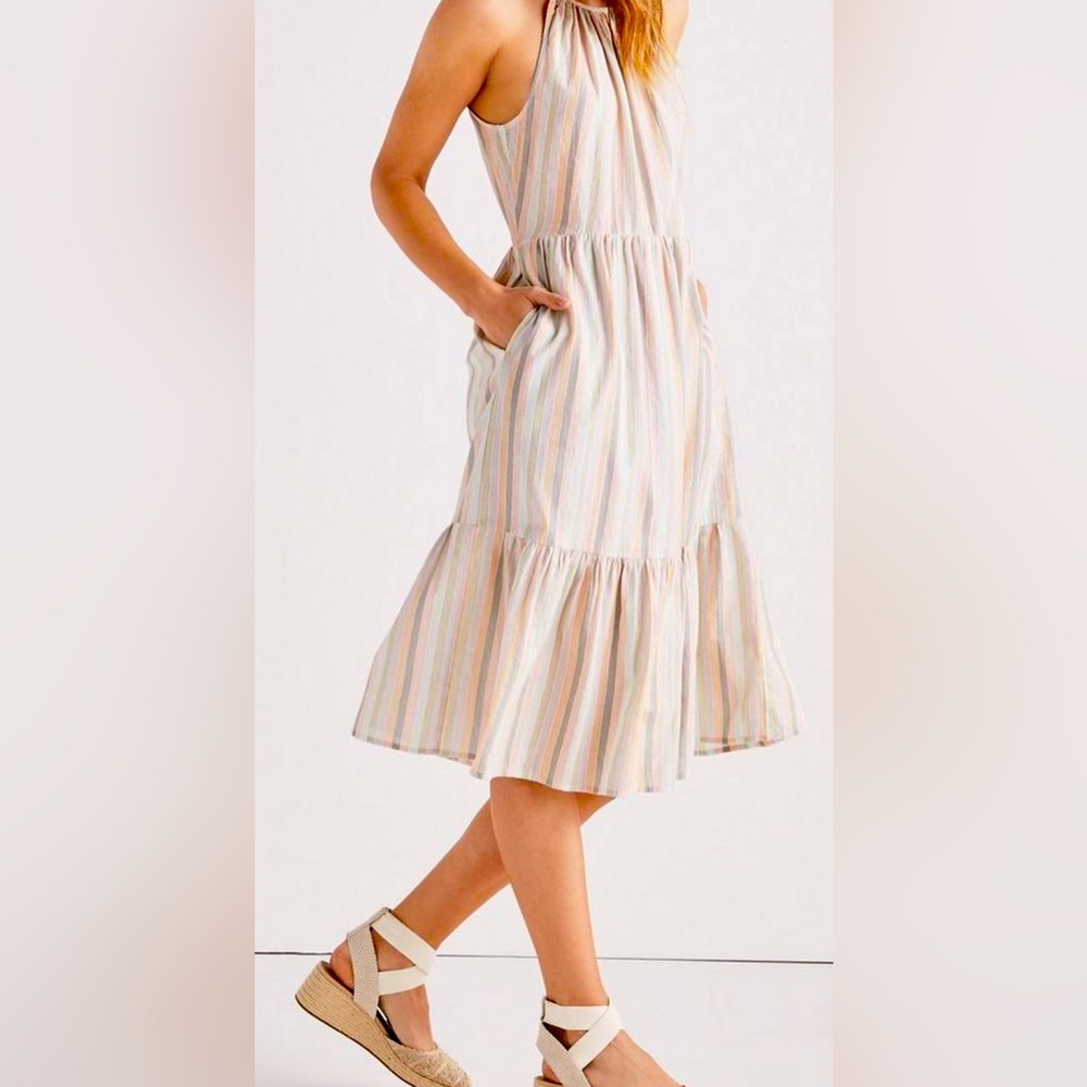 Pastel Stripe Sundress, Lucky Brand, Size XS
Used like New